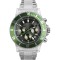 Orologio cronografo personalizzabile in policarbonato nero/verde personalizzato D10654N/V