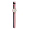 Orologio analogico personalizzabile in metallo e nylon blu navy/rosso personalizzato D10016NY/R