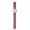 Orologio analogico personalizzabile in metallo e nylon rosso/bianco personalizzato D10016R/B