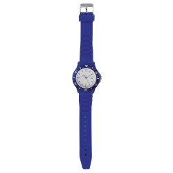 Orologio analogico personalizzabile in plastica e silicone blu royal personalizzato D10082BL