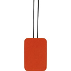Astuccio appendibile da collo in feltro arancione personalizzato E14182A
