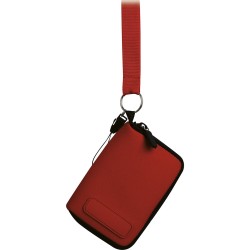 Astuccio appendibile in neoprene e poliestere rosso personalizzato E14071R