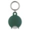 Portachiavi con portagettone in plastica e metallo verde personalizzato E14050V