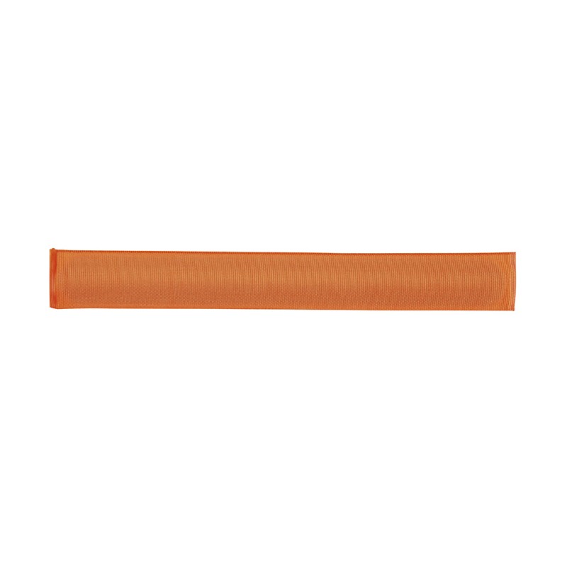 Bracciale autoavvolgente in metallo e poliestere arancione personalizzato E14064A