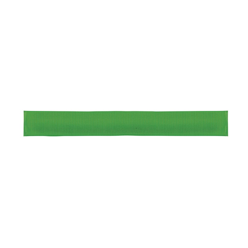 Bracciale autoavvolgente in metallo e poliestere verde personalizzato E14064V