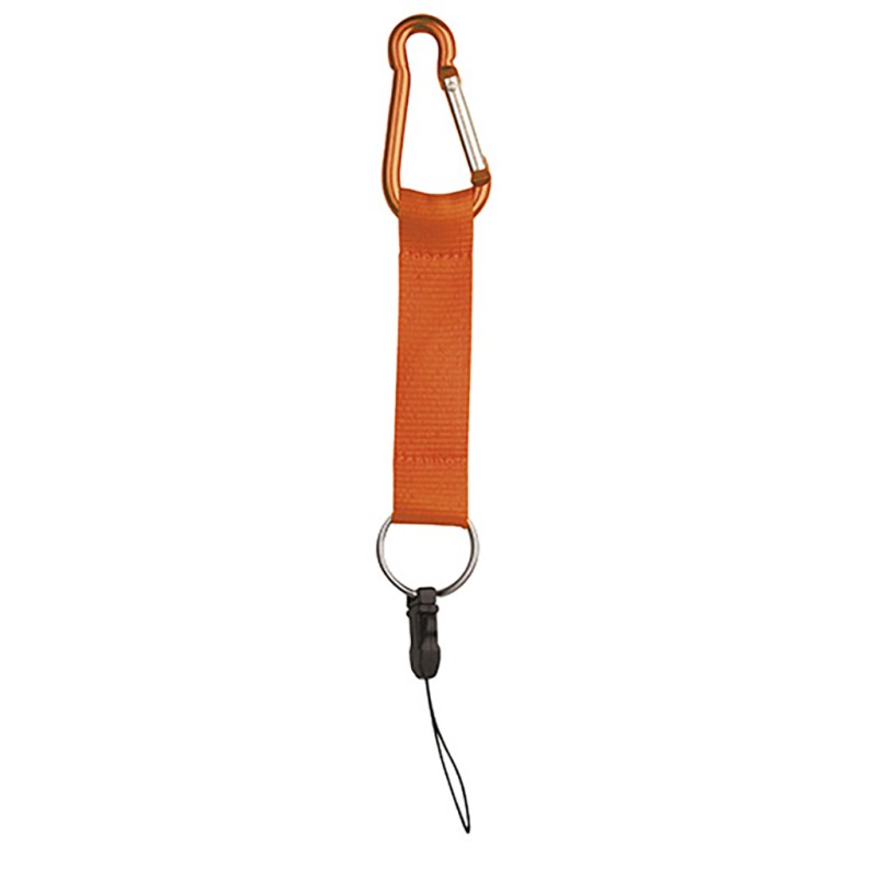 Moschettone in alluminio arancione personalizzato E14069A
