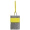Astuccio appendibile da collo in feltro giallo personalizzato E14073G