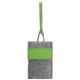 Astuccio appendibile da collo in feltro verde acido personalizzato E14073VA