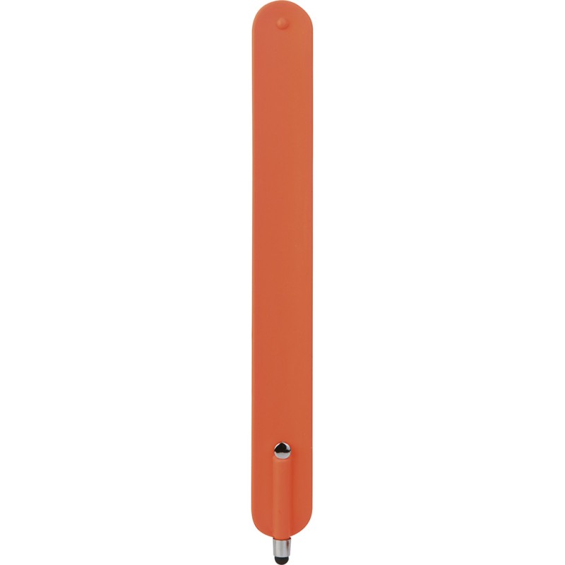 Bracciale autoavvolgente con touch screen in metallo e silicone arancione personalizzato E14081A