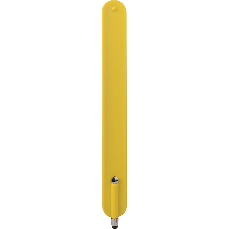 Bracciale autoavvolgente con touch screen in metallo e silicone giallo personalizzato E14081G