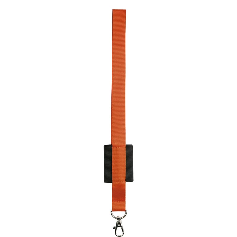 Porta badge in poliestere arancione personalizzato E14101A