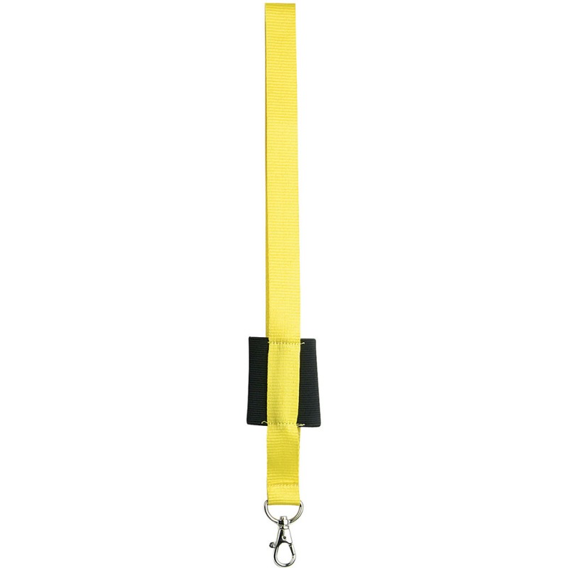 Porta badge in poliestere giallo personalizzato E14101G