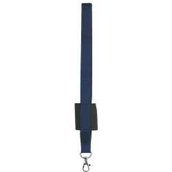 Porta badge in poliestere blu navy personalizzato E14101NY