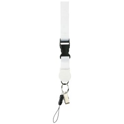 Porta badge in poliestere bianco personalizzato E14103B