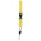 Porta badge in poliestere giallo personalizzato E14103G