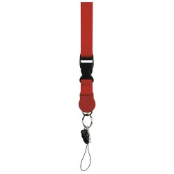 Porta badge in poliestere rosso personalizzato E14103R