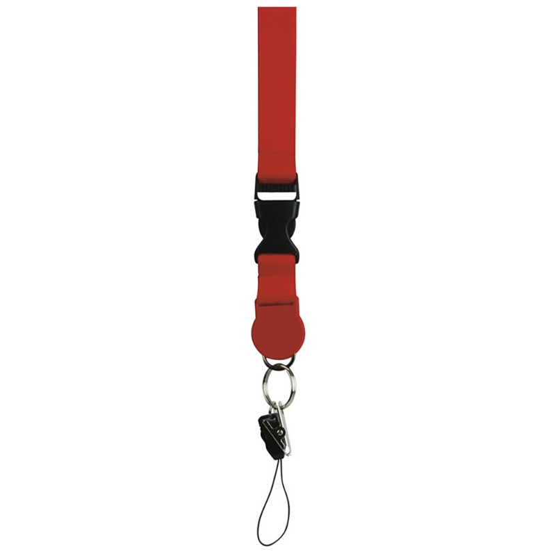 Porta badge in poliestere rosso personalizzato E14103R