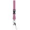 Porta badge in poliestere rosa personalizzato E14103RS