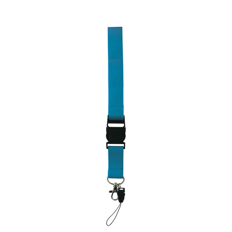Porta badge in poliestere blu royal personalizzato E14105BL