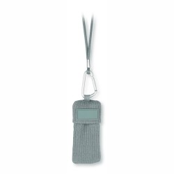Astuccio appendibile da collo in cotone grigio personalizzato E14109GR Astuccio appendibile da collo in cotone grigio personalizzato E14109GR