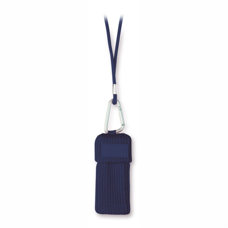Astuccio appendibile da collo in cotone blu navy personalizzato E14109NY Astuccio appendibile da collo in cotone blu navy personalizzato E14109NY
