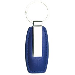 Portachiavi in metallo e pvc blu royal personalizzato E14130BL