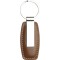 Portachiavi in metallo e pvc marrone personalizzato E14130M