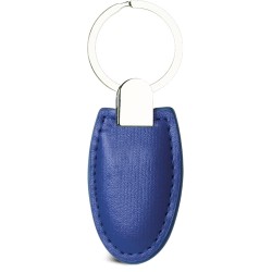 Portachiavi in metallo e pvc blu royal personalizzato E14131BL
