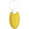 Portachiavi in metallo e pvc giallo personalizzato E14131G