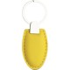 Portachiavi in metallo e pvc giallo personalizzato E14131G