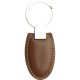 Portachiavi in metallo e pvc marrone personalizzato E14131M