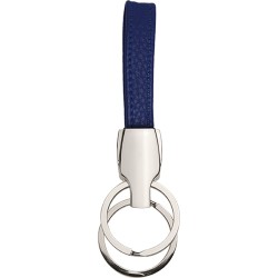 Portachiavi in metallo e pvc blu royal personalizzato E14137BL
