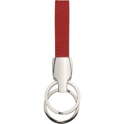 Portachiavi in metallo e pvc rosso personalizzato E14137R