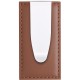 Clip ferma banconote  in metallo e pvc marrone personalizzato E14142M