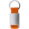 Portachiavi in metallo e poliestere arancione personalizzato E14145A