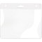 Bustina porta badge in plastica bianco personalizzato E14158B