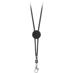 Porta badge in poliestere nero personalizzato E14159N