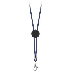 Porta badge in poliestere blu navy personalizzato E14159NY