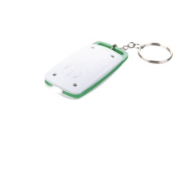 Portachiavi con mini torcia in plastica e metallo verde personalizzato E14161V Portachiavi con mini torcia in plastica e metallo verde personalizzato E14161V