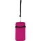 Astuccio appendibile da collo in neoprene fucsia personalizzato E14181FU