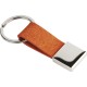 Portachiavi in metallo e finta pelle arancione personalizzato E14207A Portachiavi in metallo e finta pelle arancione personalizzato E14207A