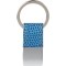 Portachiavi in metallo e pu blu royal personalizzato E14210BL