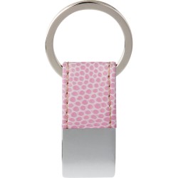 Portachiavi in metallo e pu rosa personalizzato E14210RS Portachiavi in metallo e pu rosa personalizzato E14210RS