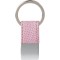 Portachiavi in metallo e pu rosa personalizzato E14210RS