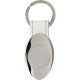 Portachiavi in metallo e pu bianco personalizzato E14211B