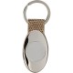 Portachiavi in metallo e pu beige personalizzato E14211BE