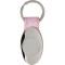 Portachiavi in metallo e pu rosa personalizzato E14211RS