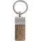 Portachiavi in metallo e pu beige personalizzato E14212BE