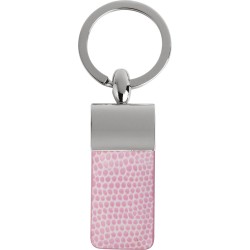 Portachiavi in metallo e pu rosa personalizzato E14212RS Portachiavi in metallo e pu rosa personalizzato E14212RS