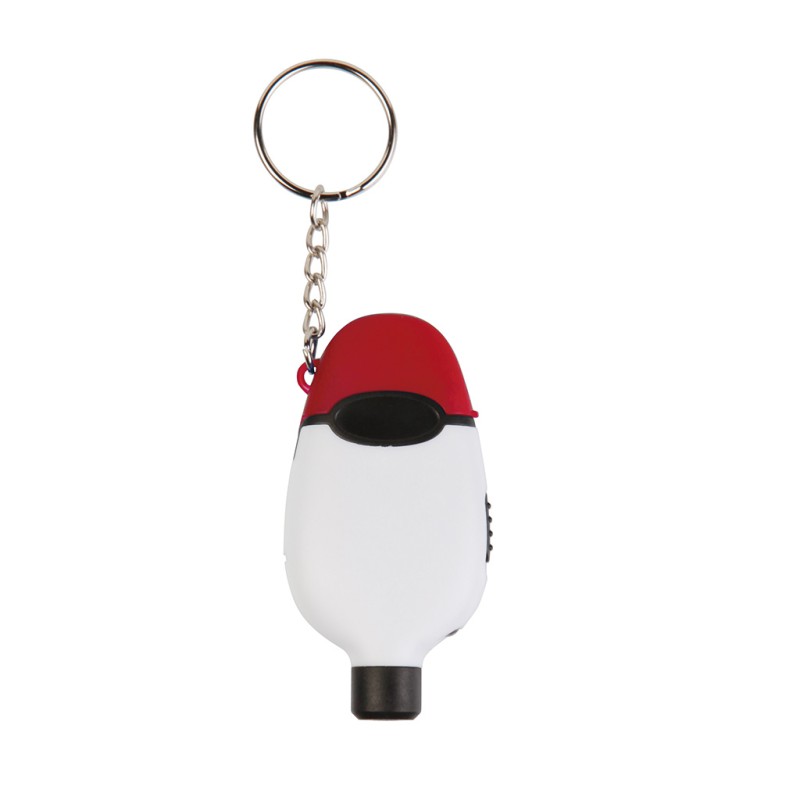 Portachiavi con luce led e giraviti in plastica e metallo rosso personalizzato E14235R Portachiavi con luce led e giraviti in plastica e metallo rosso personalizzato E14235R